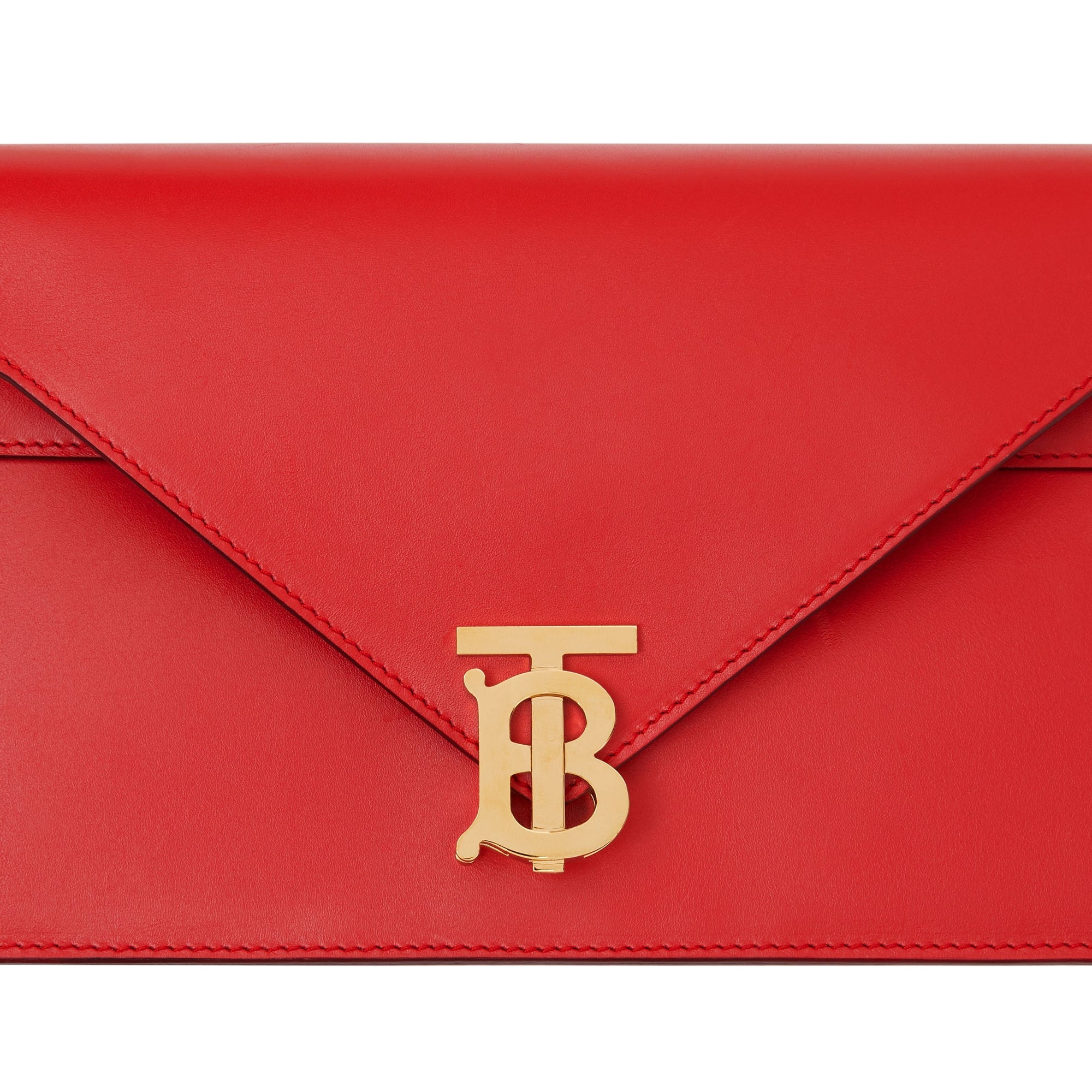 Petit clutch enveloppe TB en cuir - Bright Red