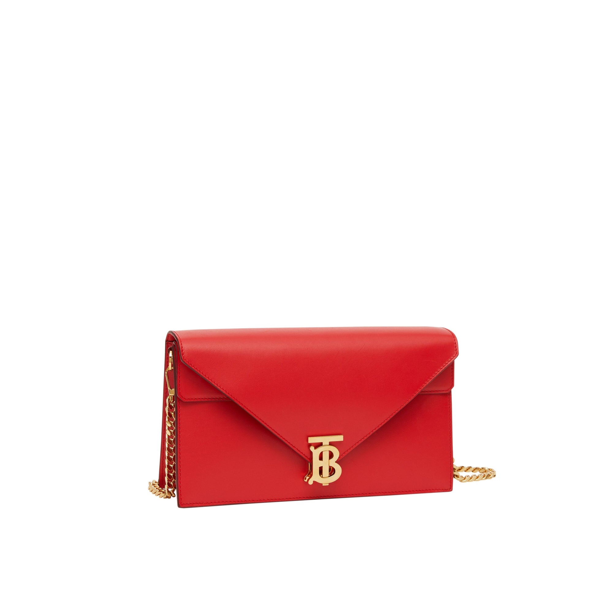 Petit clutch enveloppe TB en cuir - Bright Red