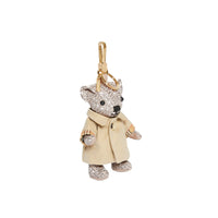 Bijou porte-clés Thomas Bear en cuir - Beige