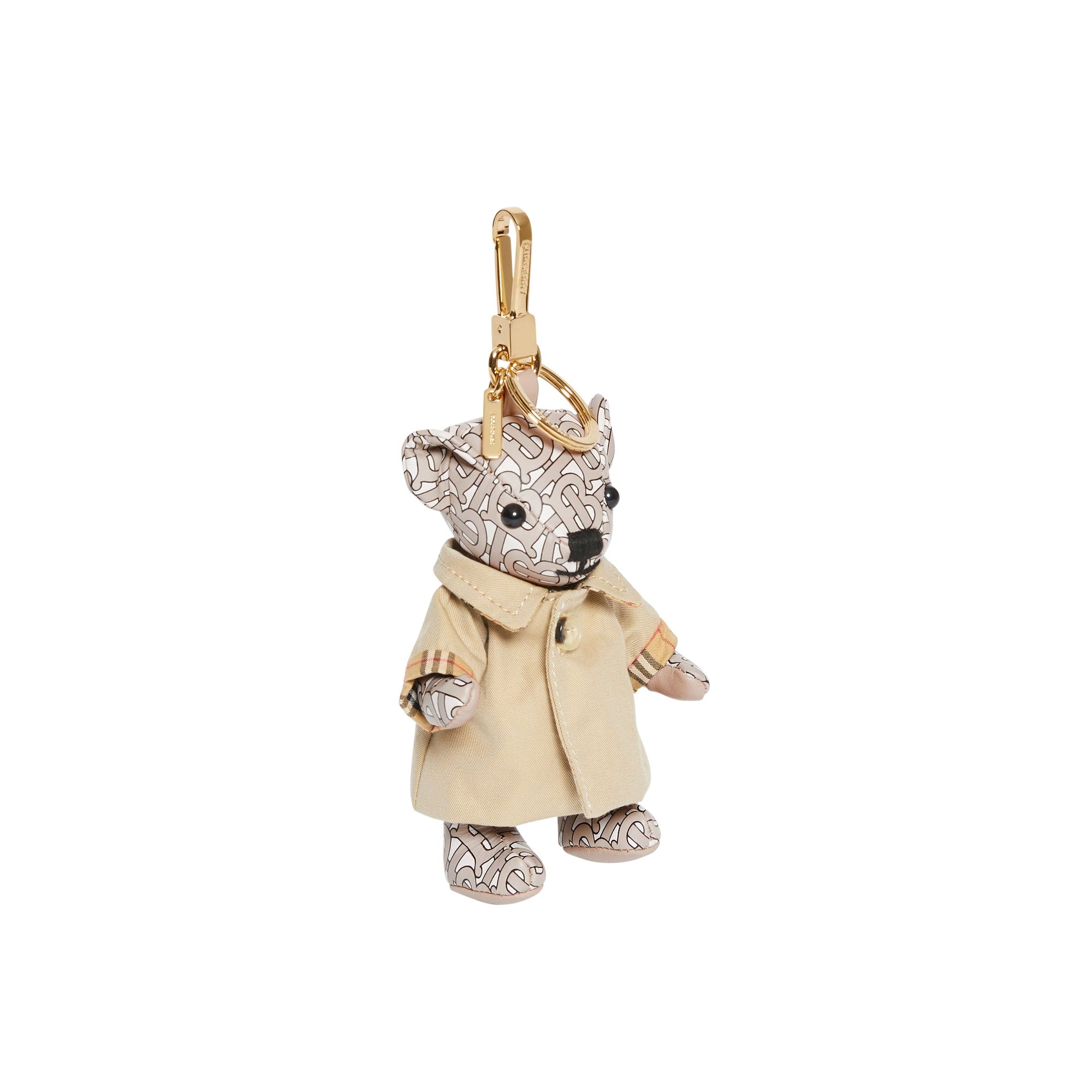 Bijou porte-clés Thomas Bear en cuir - Beige
