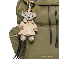 Bijou porte-clés Thomas Bear en cuir - Beige