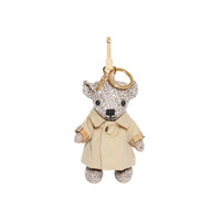 Bijou porte-clés Thomas Bear en cuir - Beige