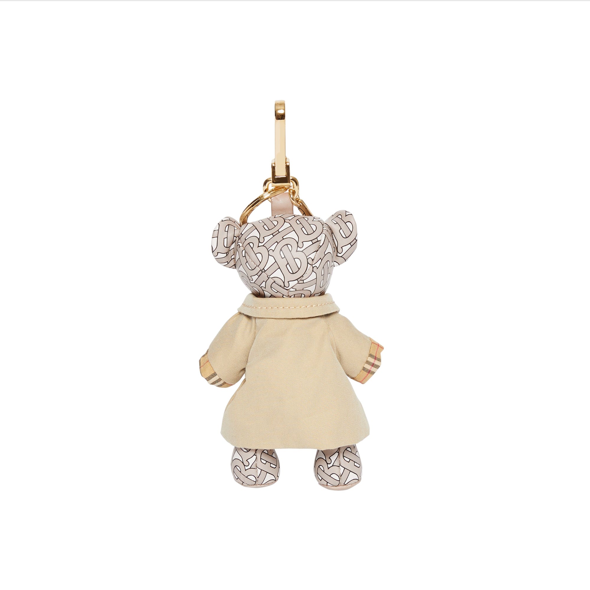 Bijou porte-clés Thomas Bear en cuir - Beige