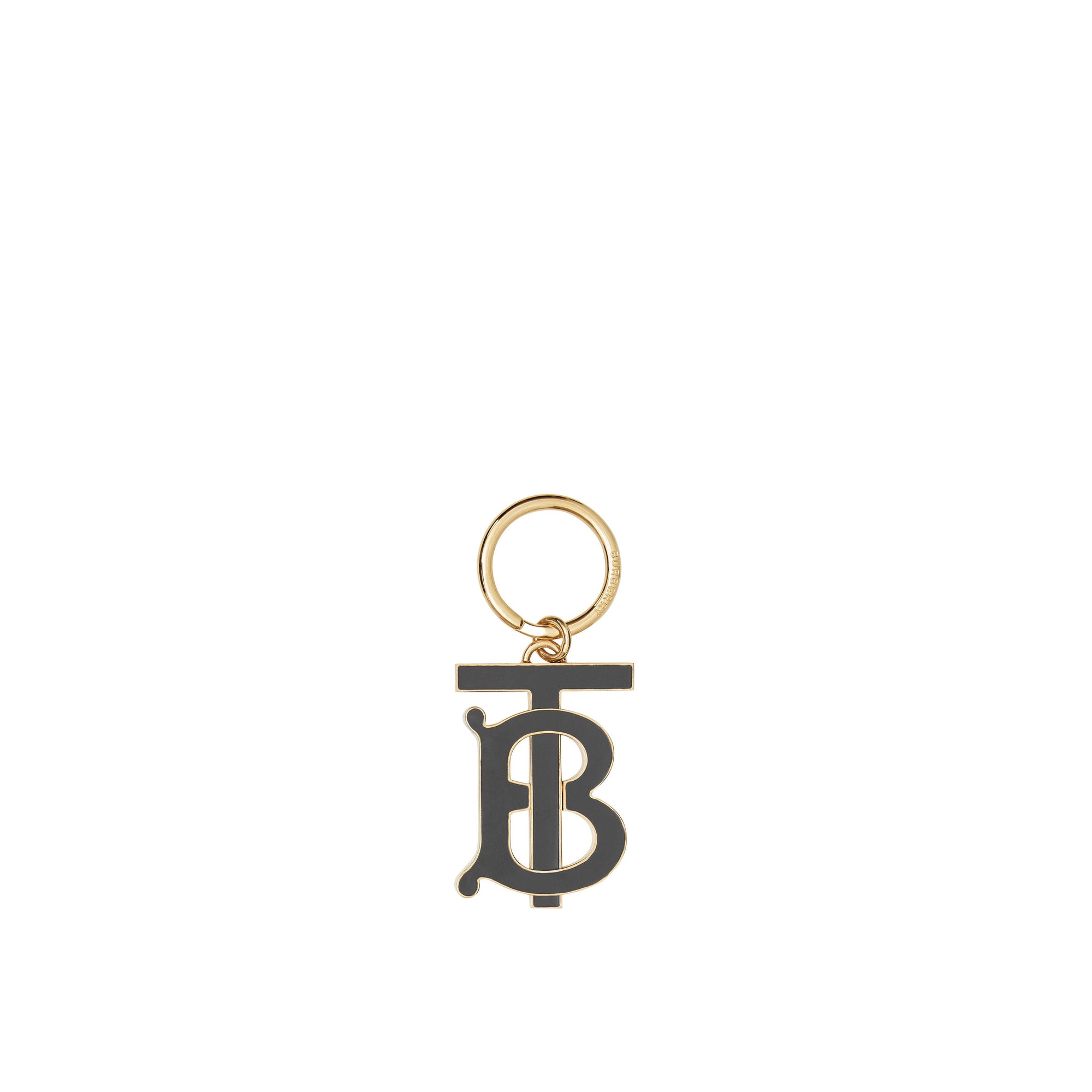 Porte-clés plaqué or Monogram - Black