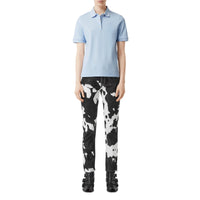 Polo en piqué de coton Monogram - Pale Blue