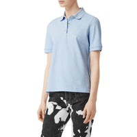 Polo en piqué de coton Monogram - Pale Blue