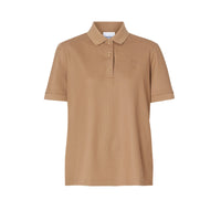 Polo en piqué de coton Monogram - Camel