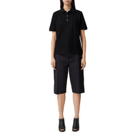 Polo en piqué de coton Monogram - Black