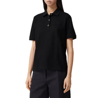 Polo en piqué de coton Monogram - Black