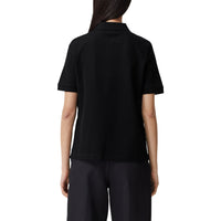 Polo en piqué de coton Monogram - Black