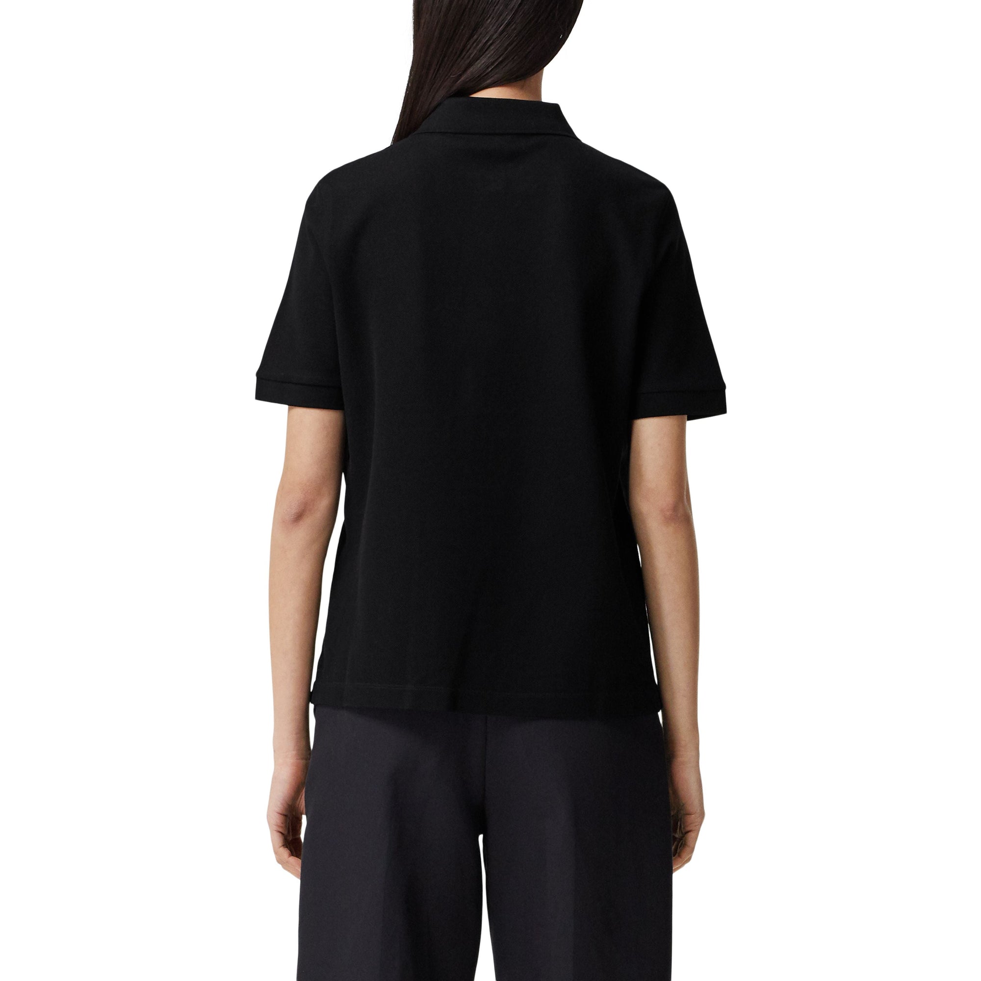 Polo en piqué de coton Monogram - Black