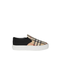 Sneakers sans lacets en coton avec Vintage Check - Archive Beige & Black