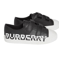 Sneakers en cuir bicolore avec logo - Black & Optic White