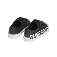 Sneakers en cuir bicolore avec logo - Black & Optic White