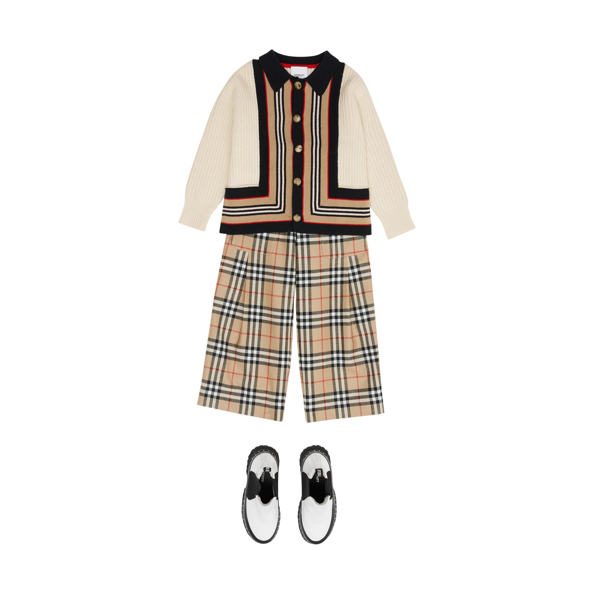 Pantalon de marin en laine Vintage Check - Archive Beige Check