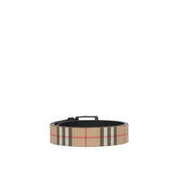 Ceinture en toile et cuir à motif Vintage check - Archive Beige
