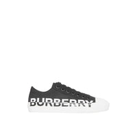 Sneakers bicolore à logo - Black & Optic White