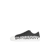 Sneakers bicolore à logo - Black & Optic White