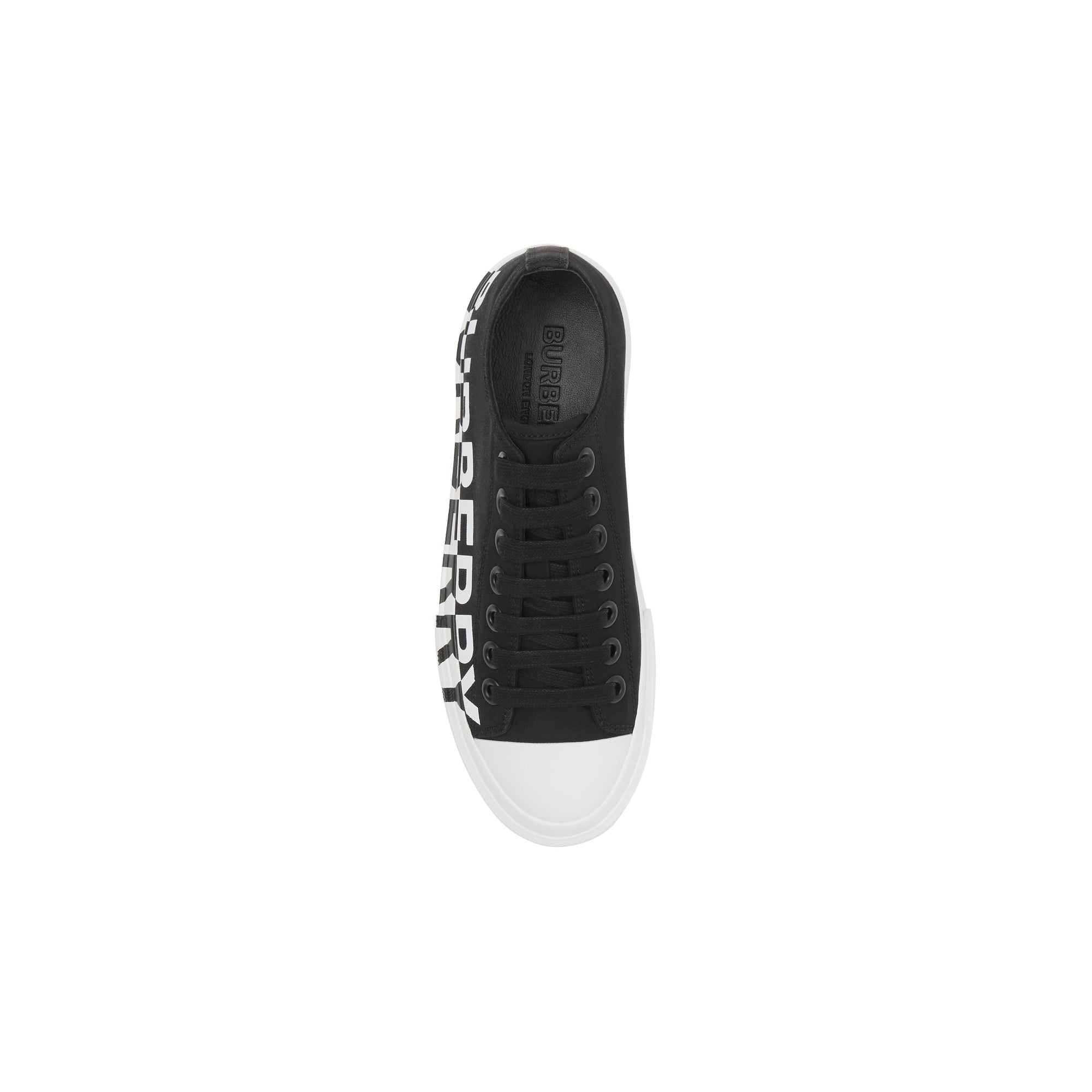 Sneakers bicolore à logo - Black & Optic White