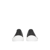 Sneakers bicolore à logo - Black & Optic White
