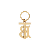 Porte-clés plaqué or à motif monogramme - Gold