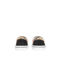 Sneakers à motif Vintage check et cuir velours - Black & Archivebeige