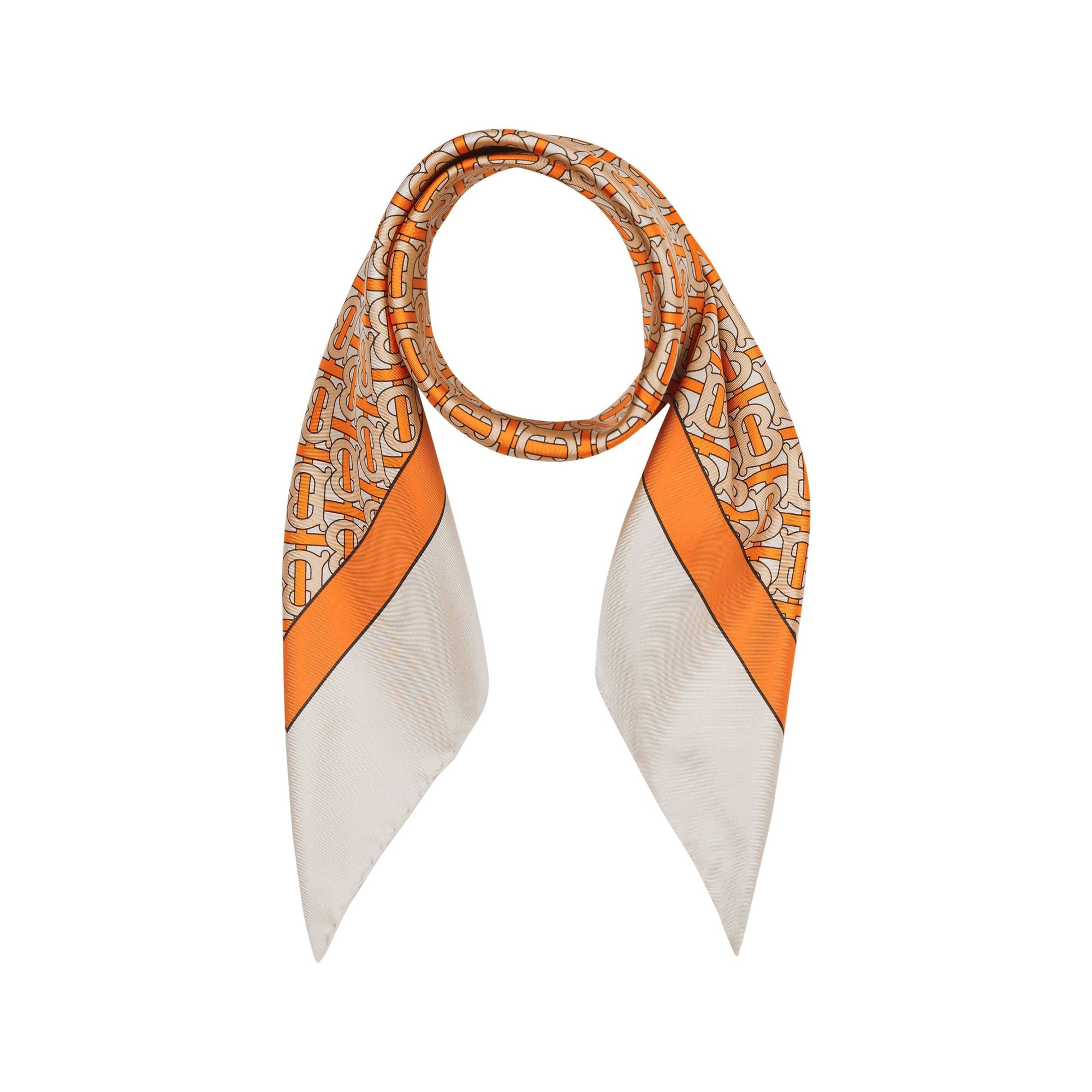 Carré de soie Monogram - Bright Orange