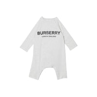 Coffret cadeau trois pièces en coton à logo pour bébé - White Melange