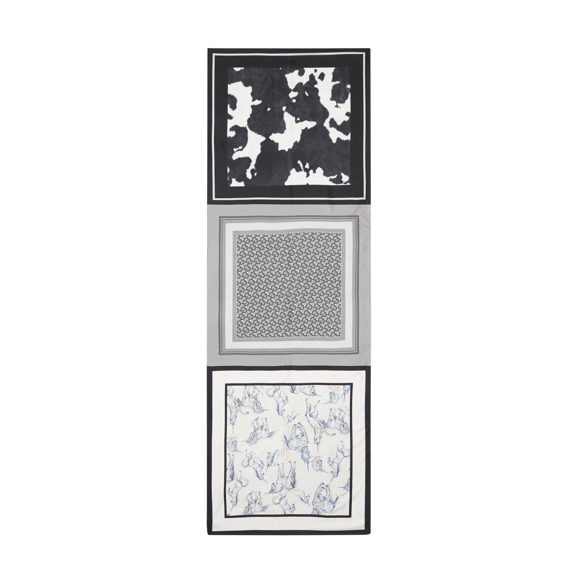 Foulard en soie à imprimés et Monogram - Flint