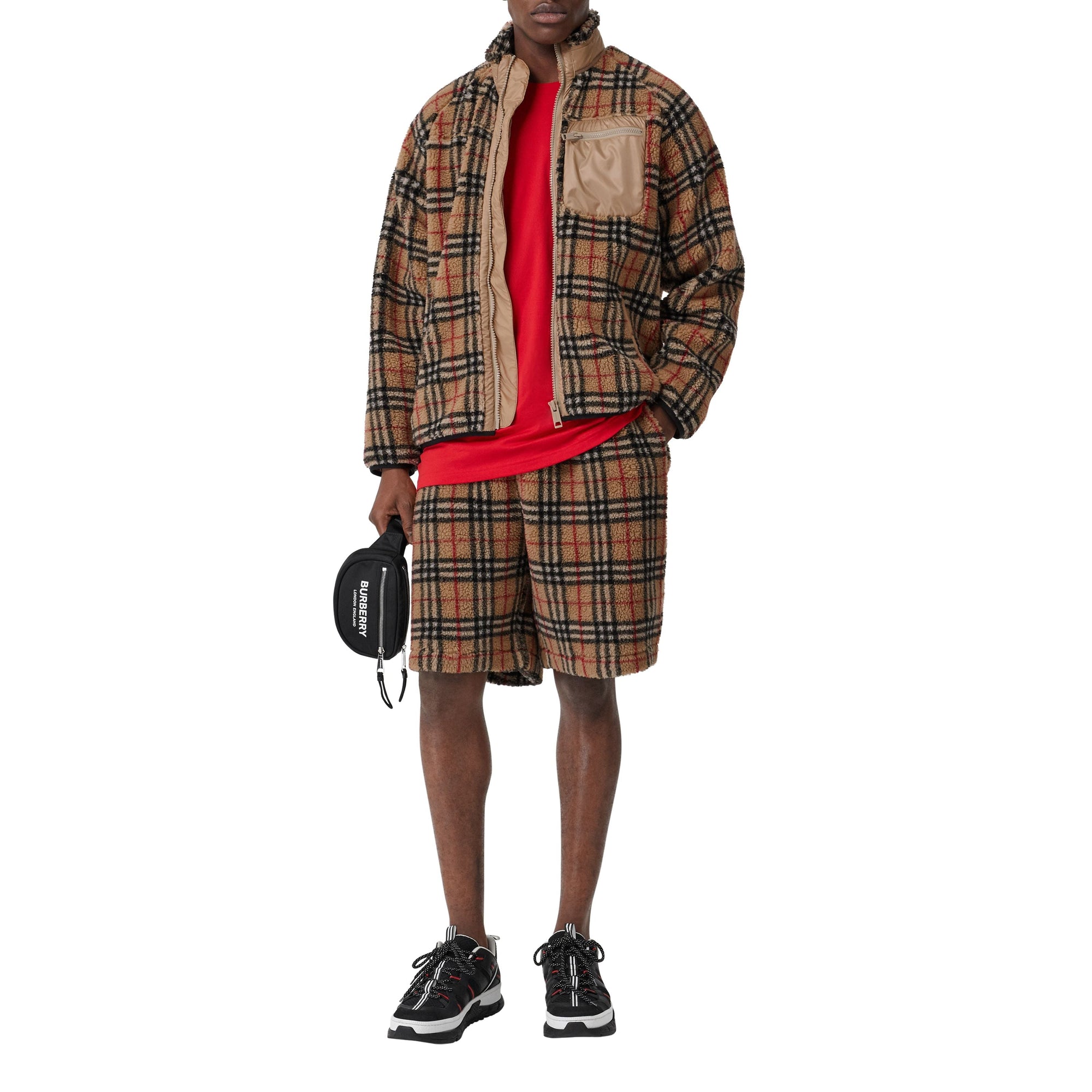 Veste à col entonnoir à motif Vintage check - Archive Beige Check