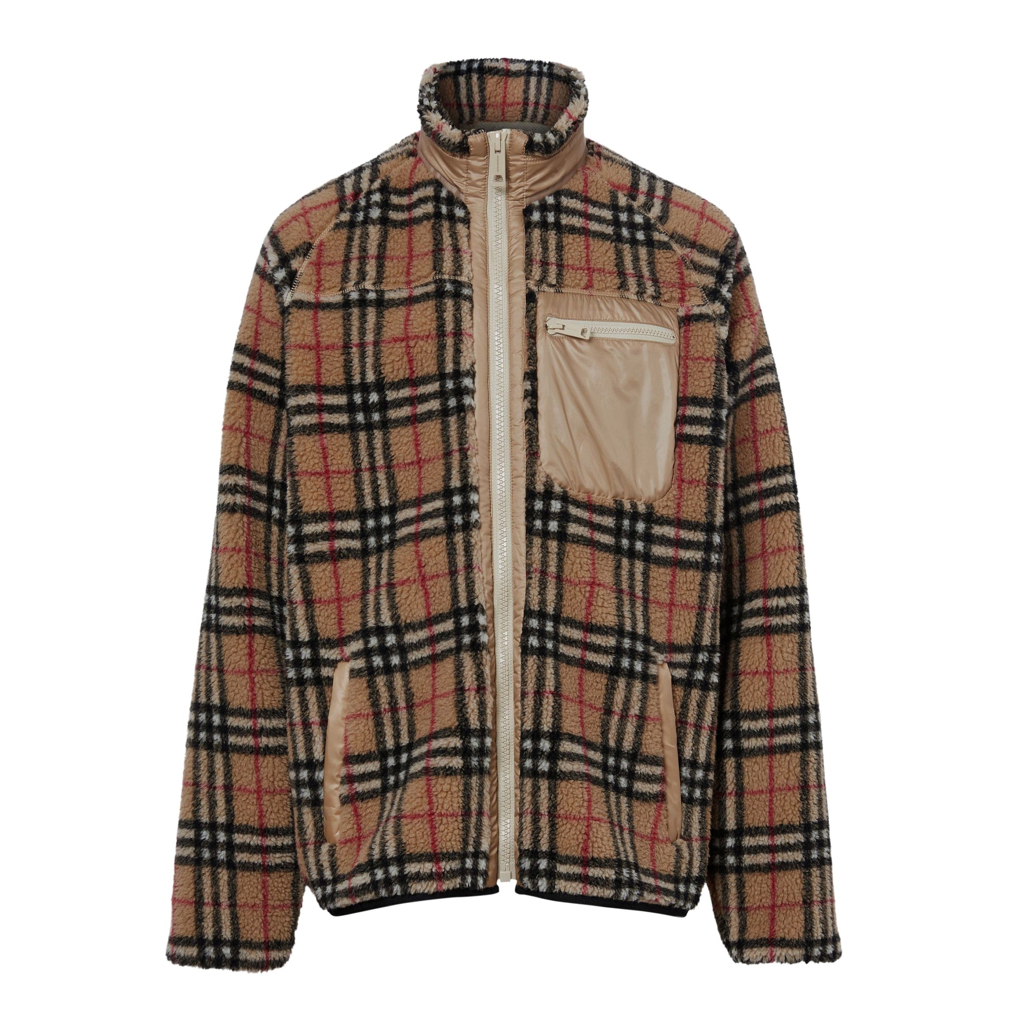 Veste à col entonnoir à motif Vintage check - Archive Beige Check