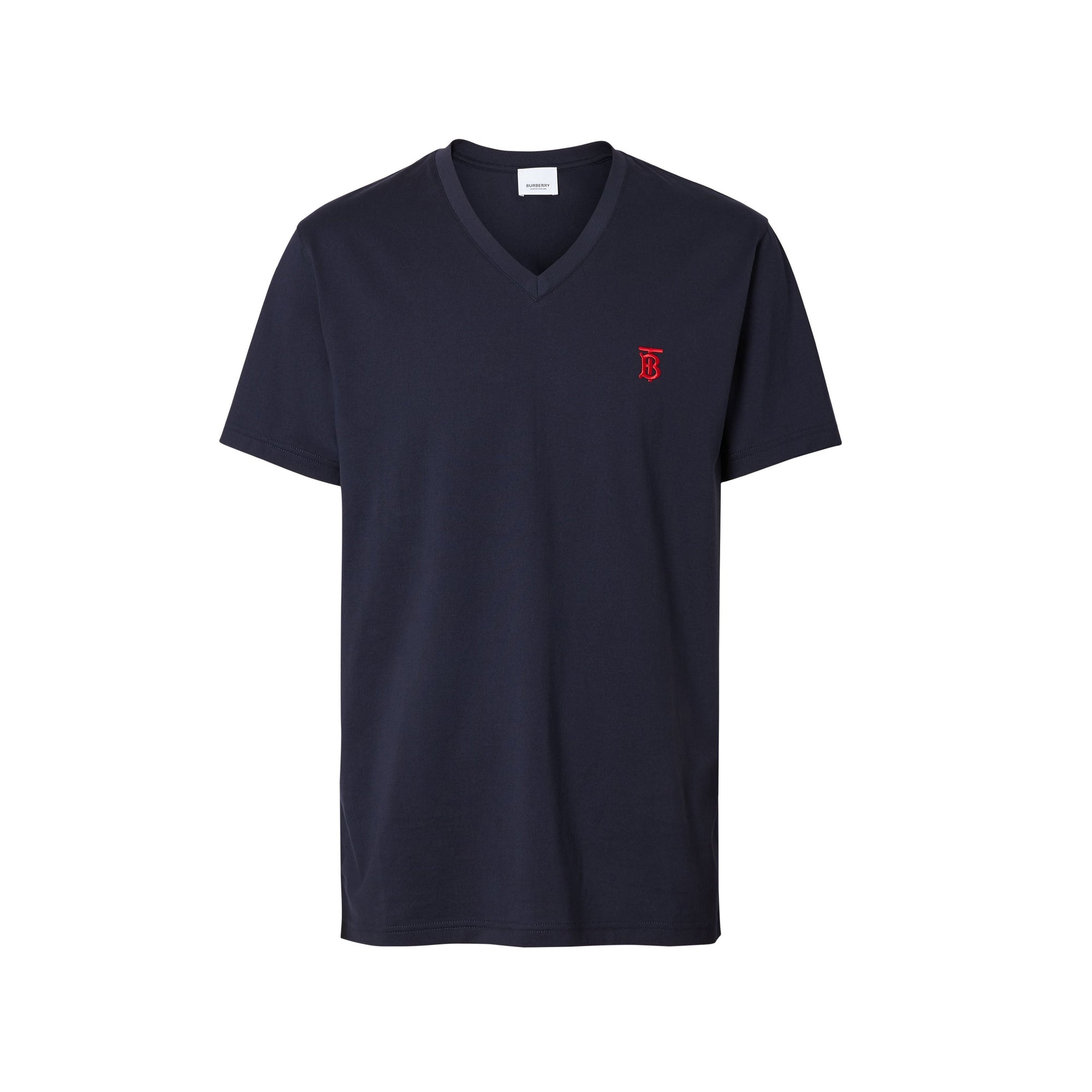 T-shirt Monogram à col en V - Navy