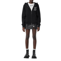 Top à capuche oversize en coton - Black