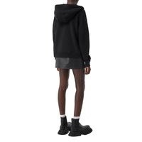 Top à capuche oversize en coton - Black