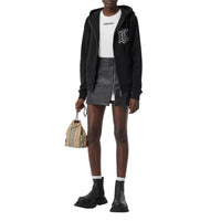Top à capuche oversize en coton - Black