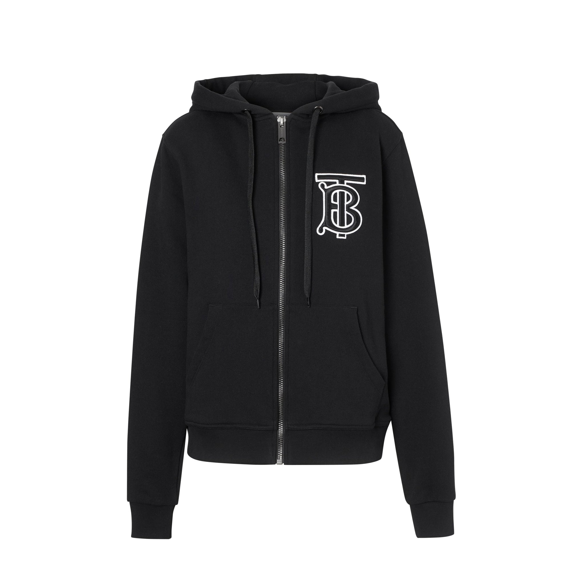 Top à capuche oversize en coton - Black