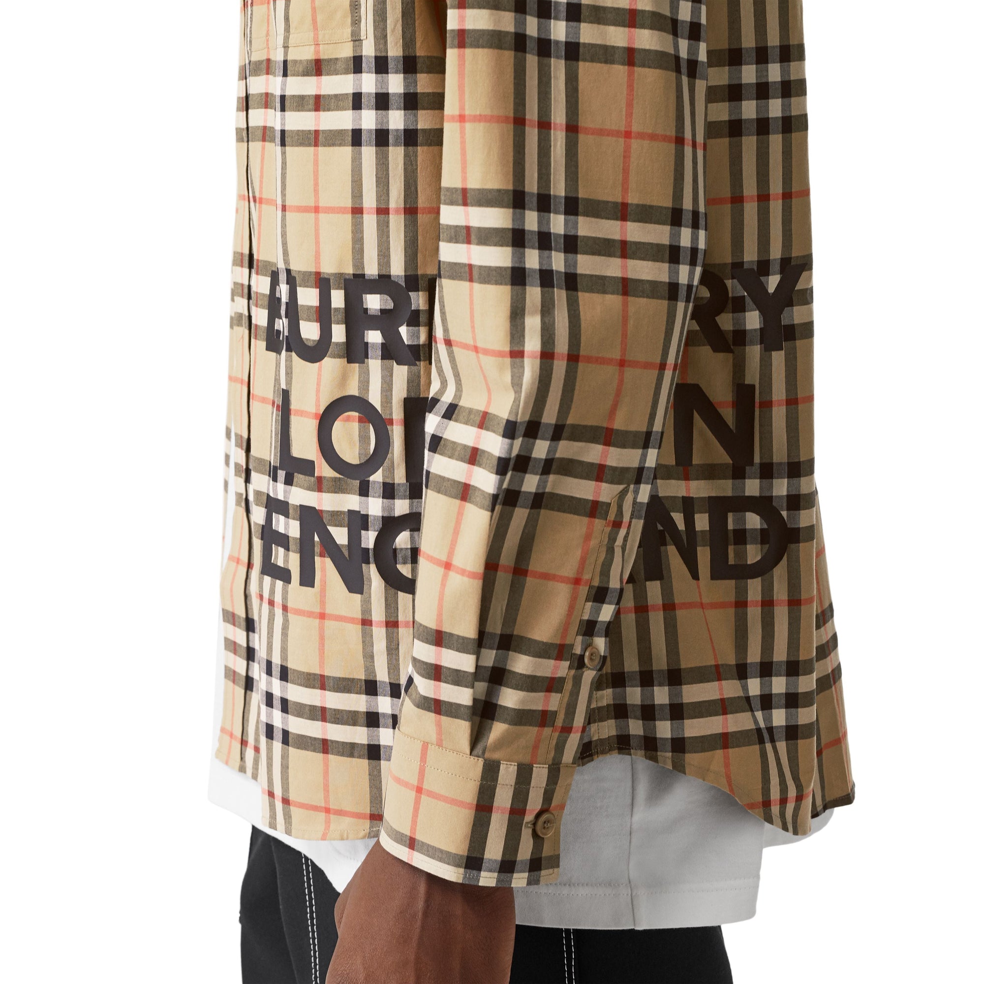 Chemise à motif check - Archive Beige Check