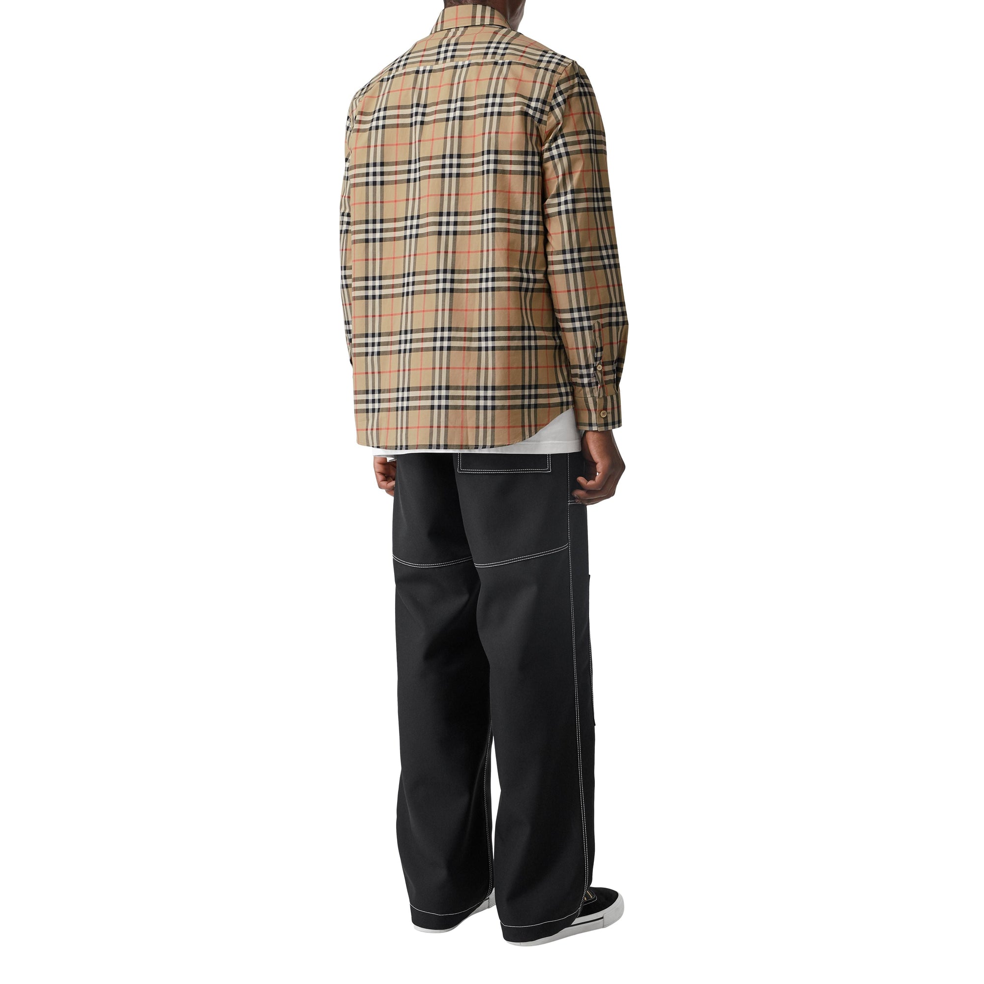 Chemise à motif check - Archive Beige Check