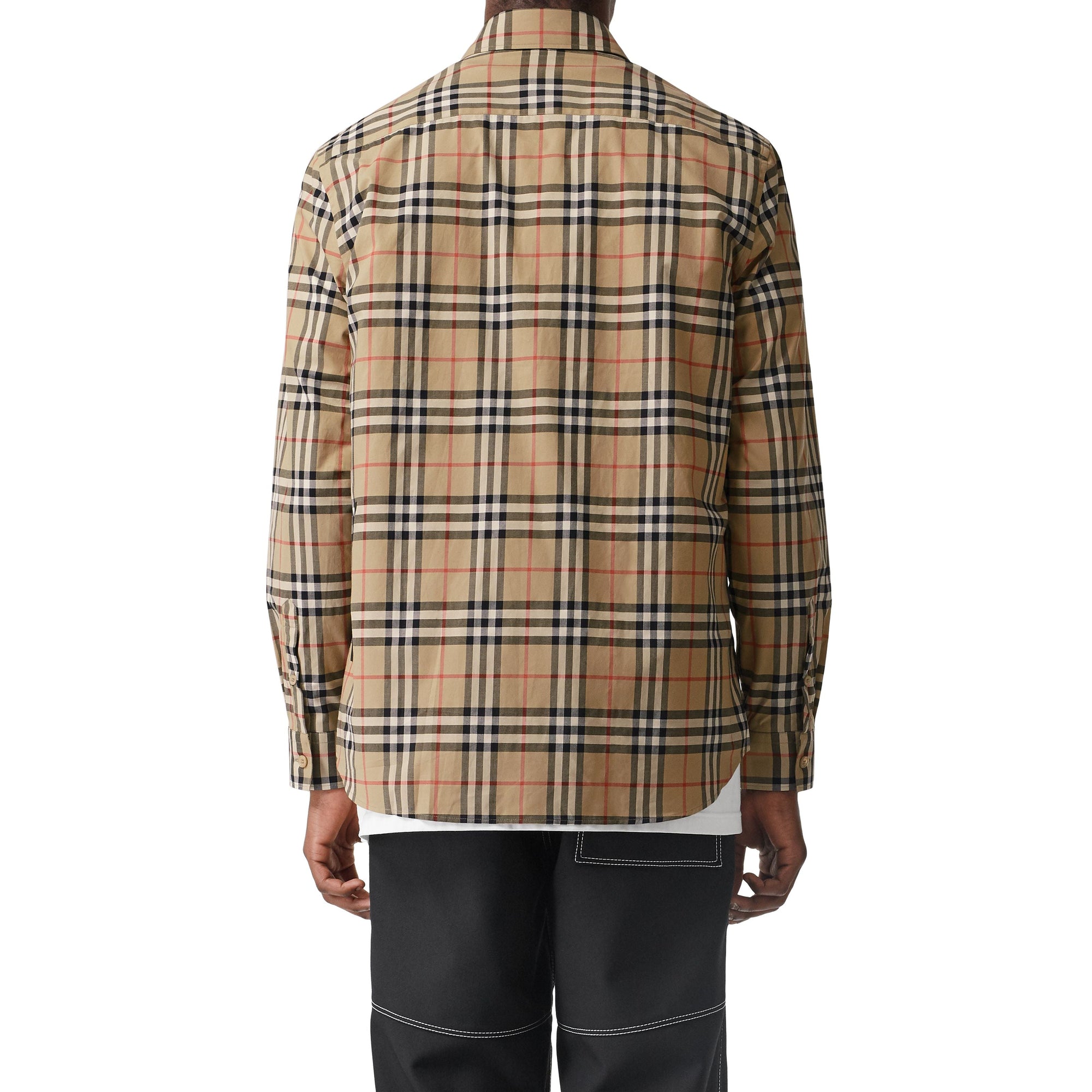 Chemise à motif check - Archive Beige Check