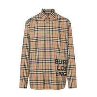 Chemise à motif check - Archive Beige Check