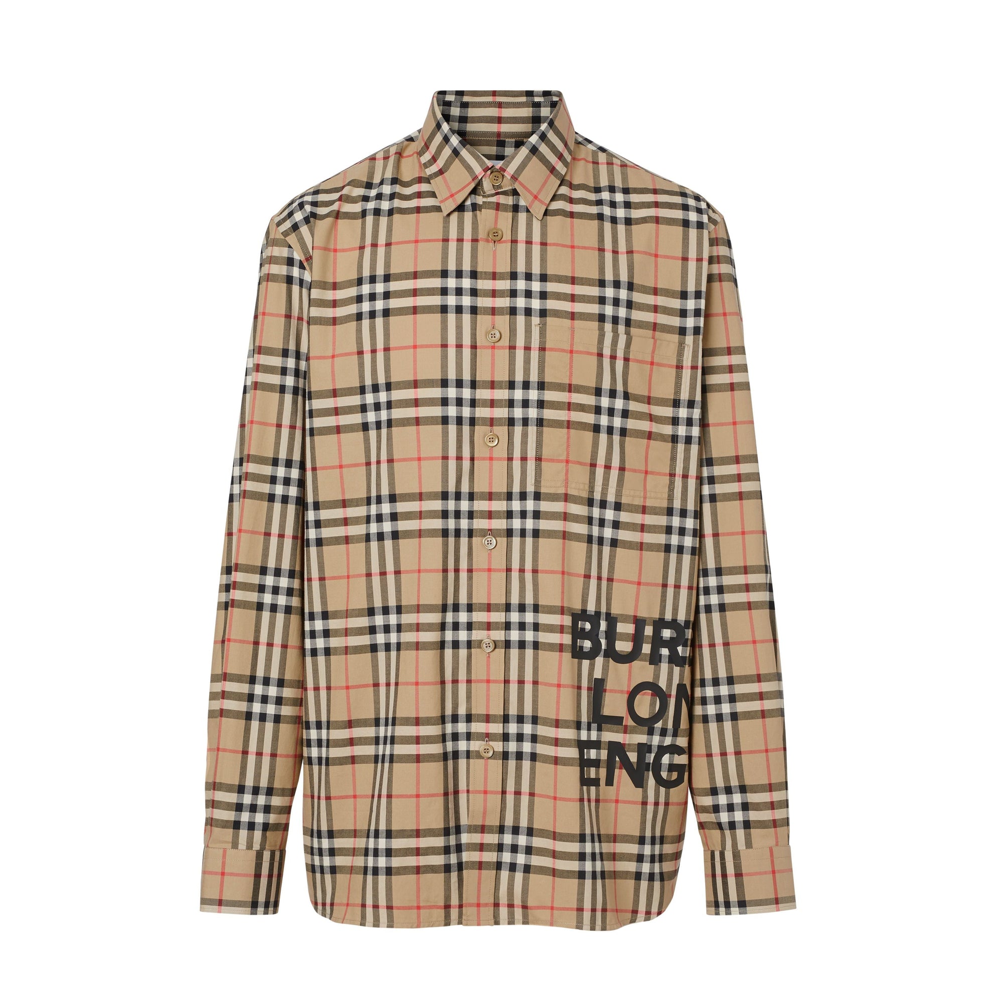 Chemise à motif check - Archive Beige Check