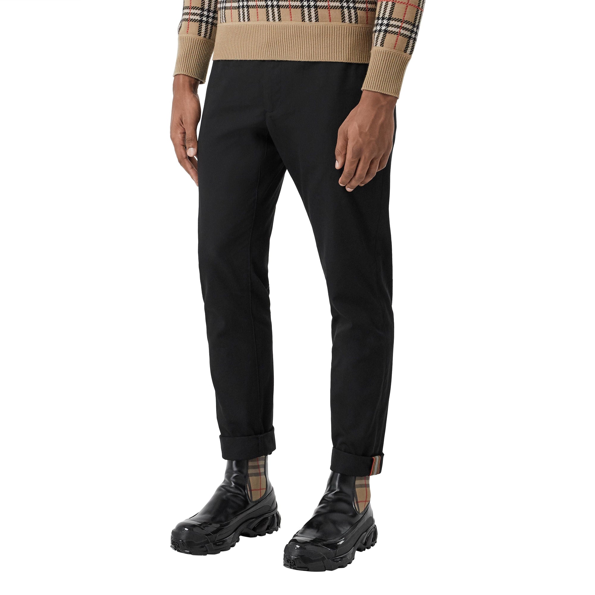 Pantalon chino slim en coton - Black