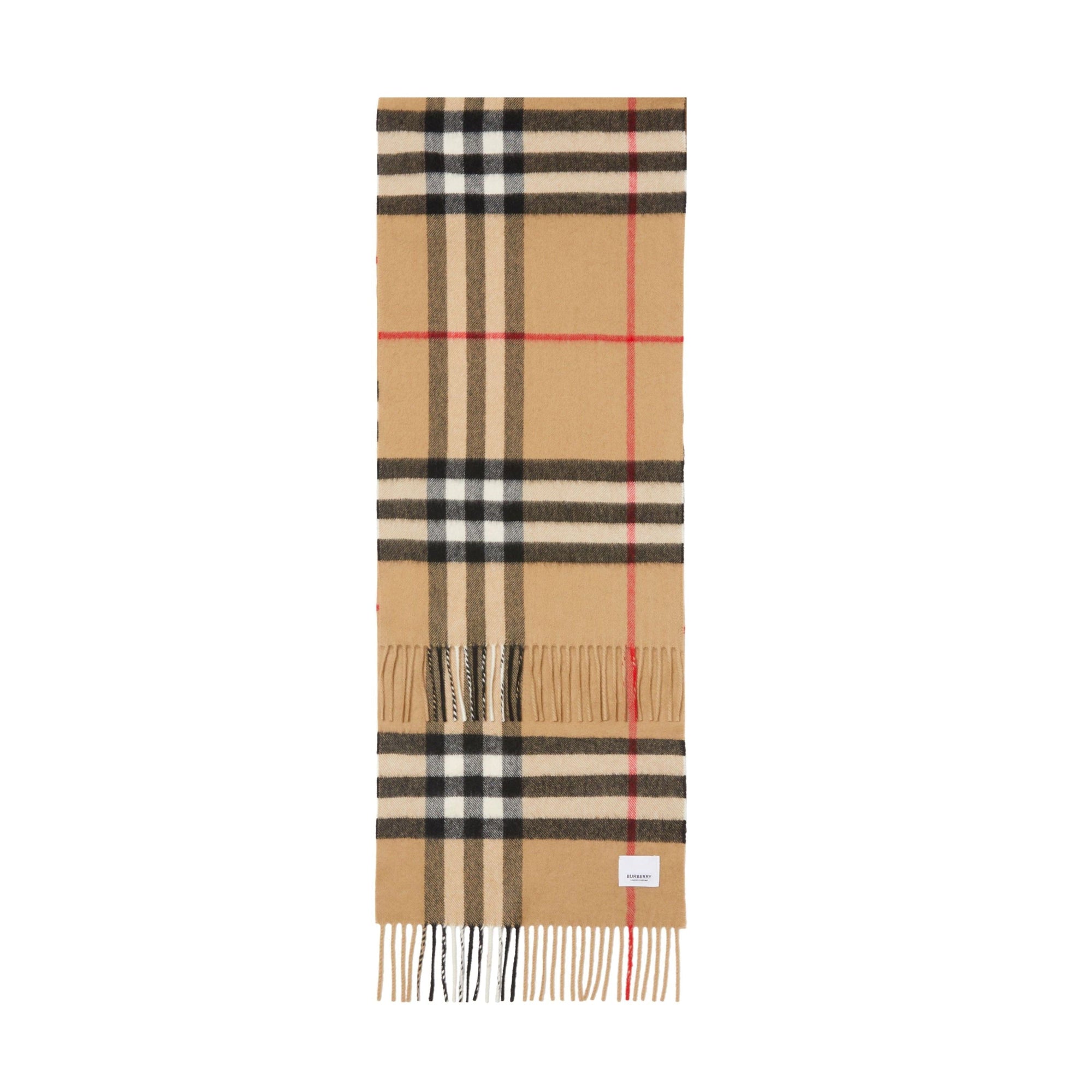Écharpe en cachemire Burberry à motif check - Archive Beige