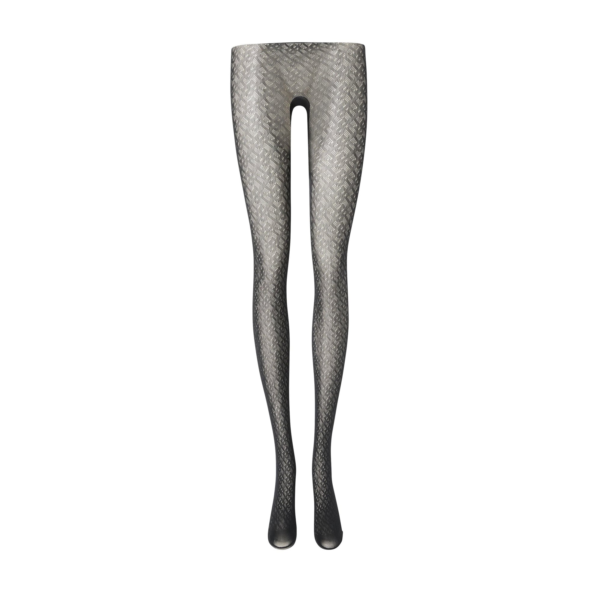Collants à motif monogramme - Black
