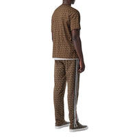 T-shirt Monogram en coton rayé - Bridle Brown