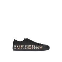 Sneakers à logo à motif Vintage check - Black & Archivebeige