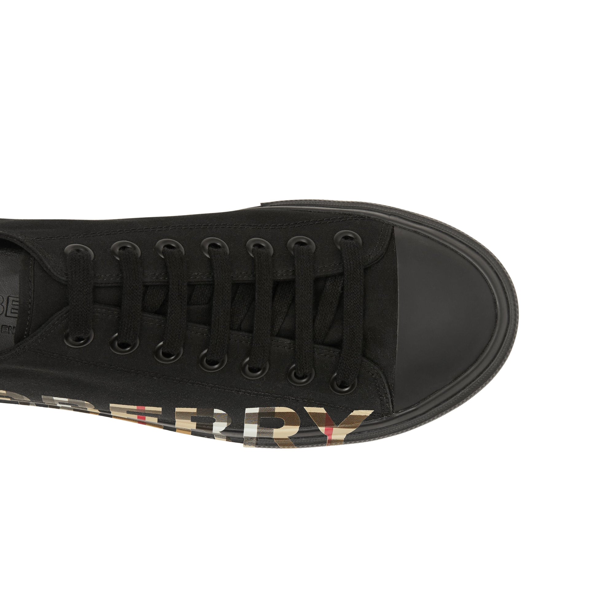 Sneakers à logo à motif Vintage check - Black & Archivebeige