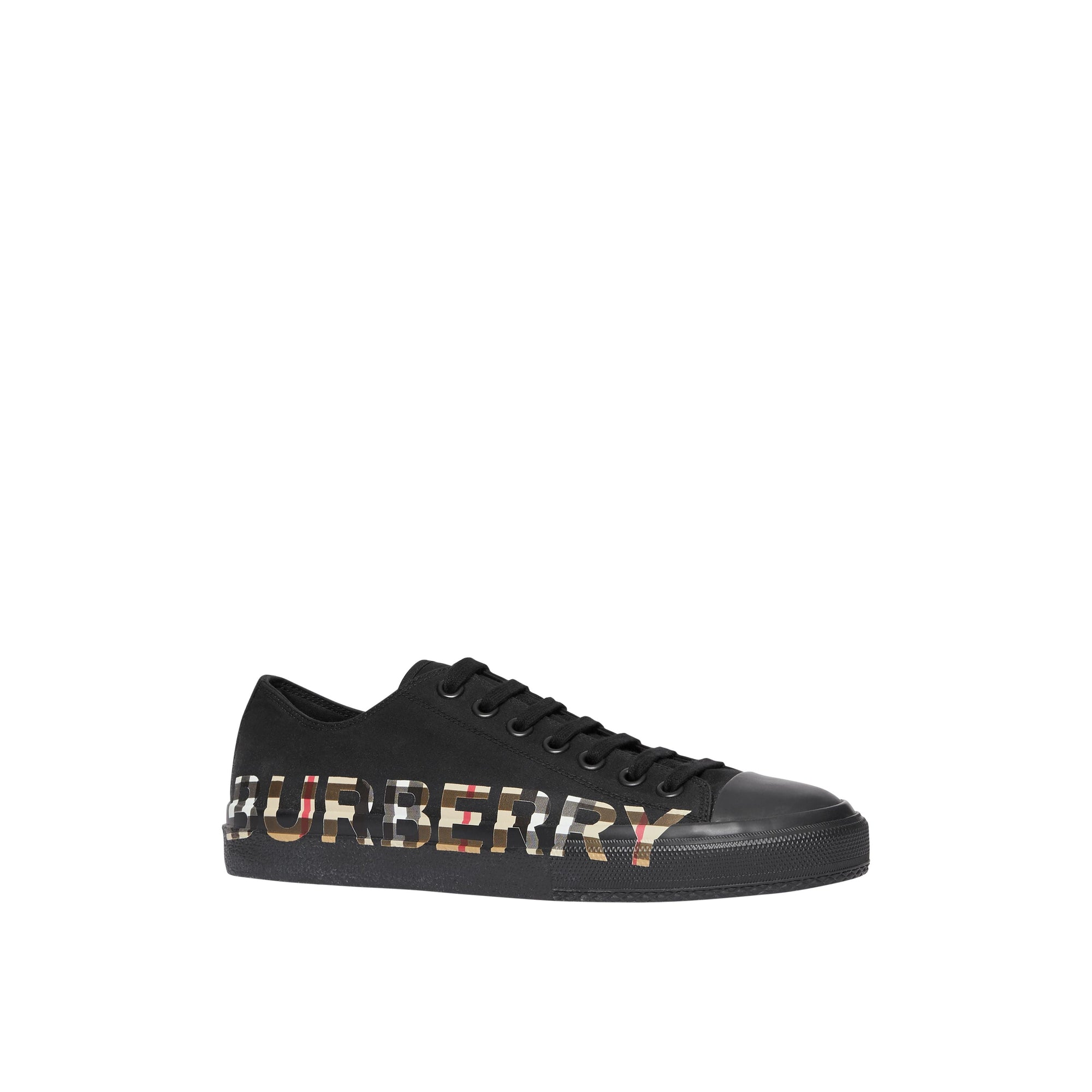 Sneakers à logo à motif Vintage check - Black & Archivebeige