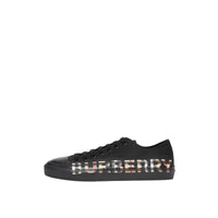 Sneakers à logo à motif Vintage check - Black & Archivebeige