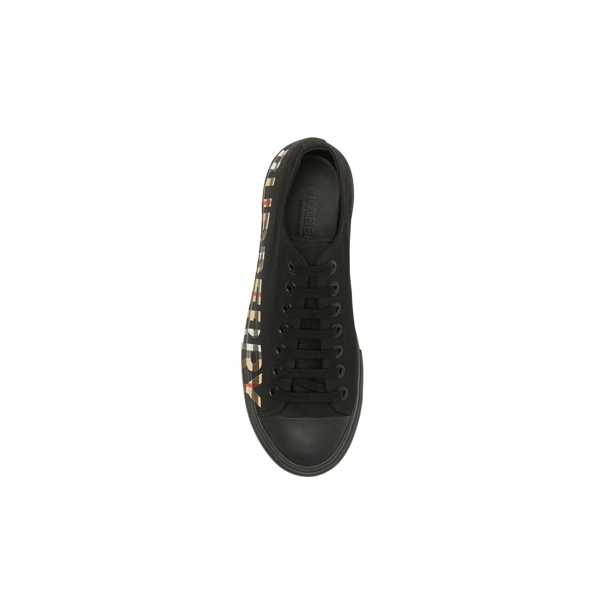 Sneakers à logo à motif Vintage check - Black & Archivebeige